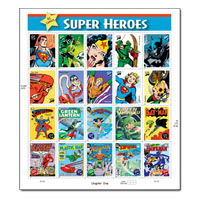dc superhero stamps